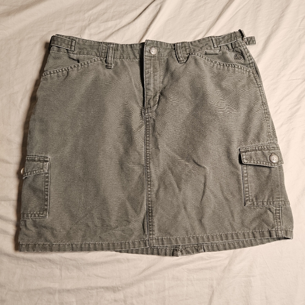 VTG The North Face A5 Series Skirt Women's 10 Olive Green 100%‎ Cotton Gorpcore